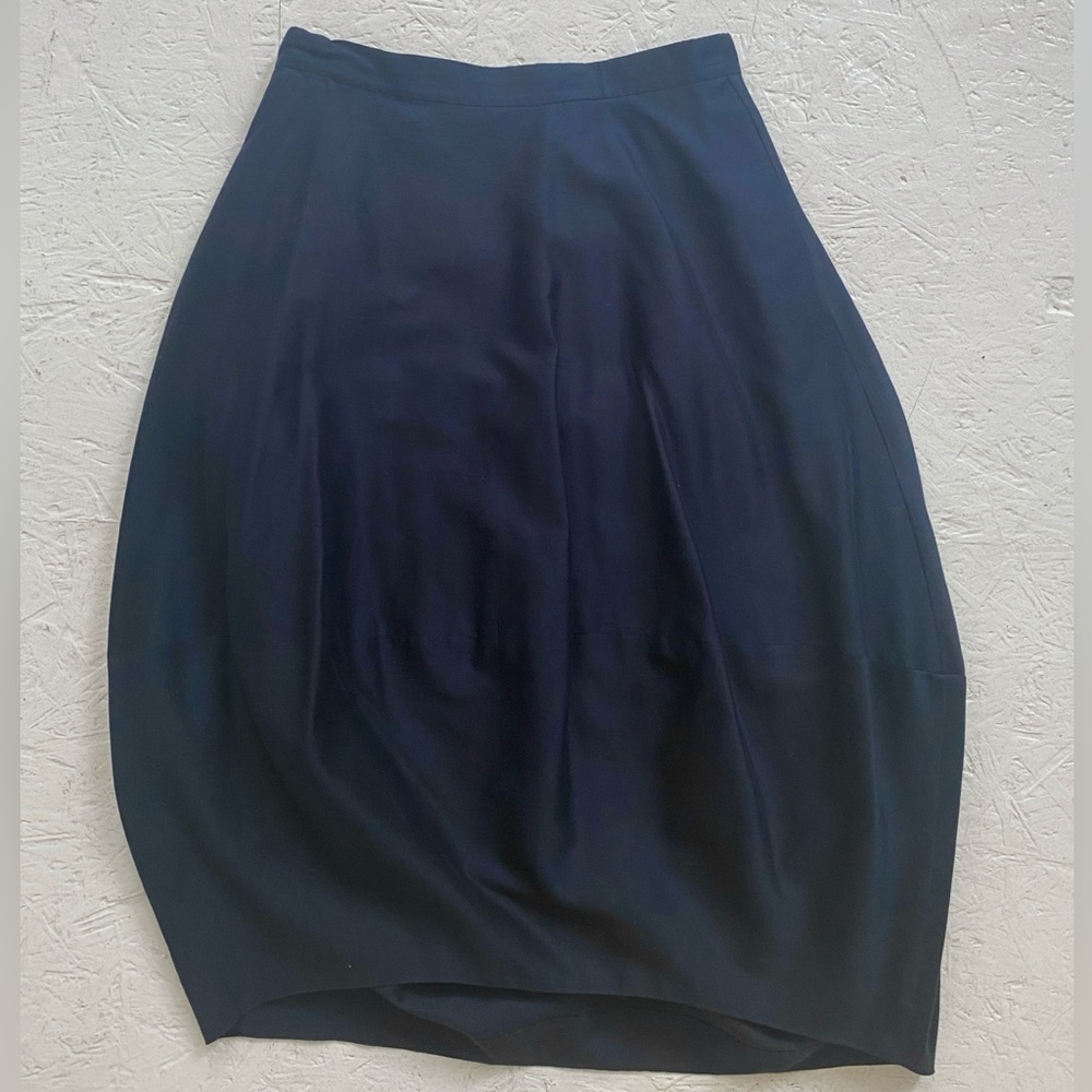 COS Navy Cocoon High/Low Skirt - Picture 4 of 6